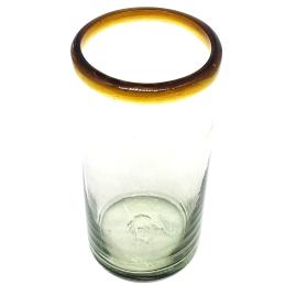 Amber Rim 20 oz Tall Iced Tea Glasses (set of 6)